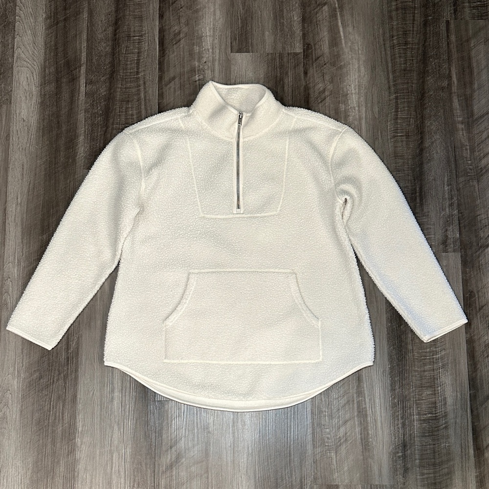 Style & Co. Cream Mock Quarter Zip Pullover Sweater - PXL
